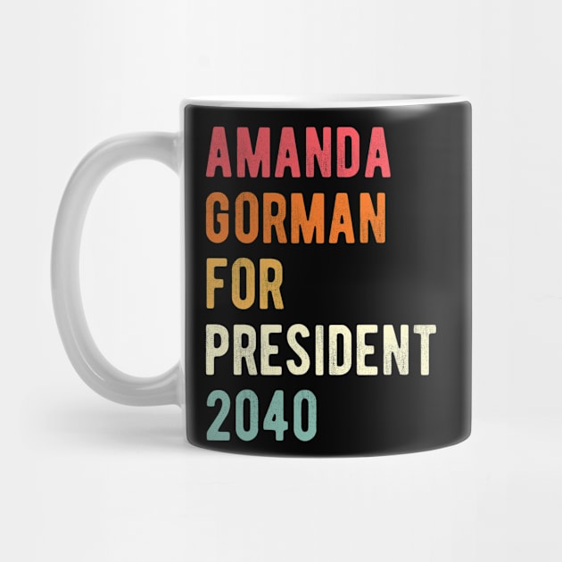 Amanda Gorman For President 2040 Inauguration Poet by teecrafts